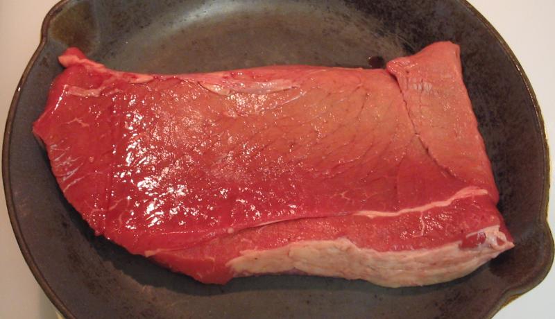 Boeuf, rumsteck, cru.