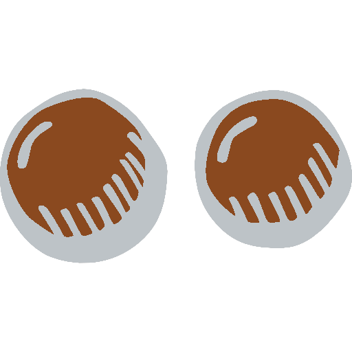 Dessin de cacahuètes enrobées de chocolat dragéifiées