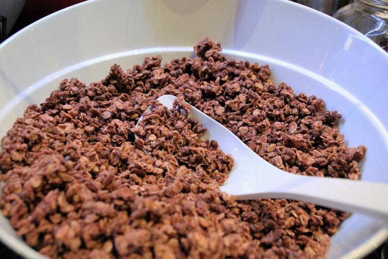 Photo d'un bol de céréales pour petit déjeuner 