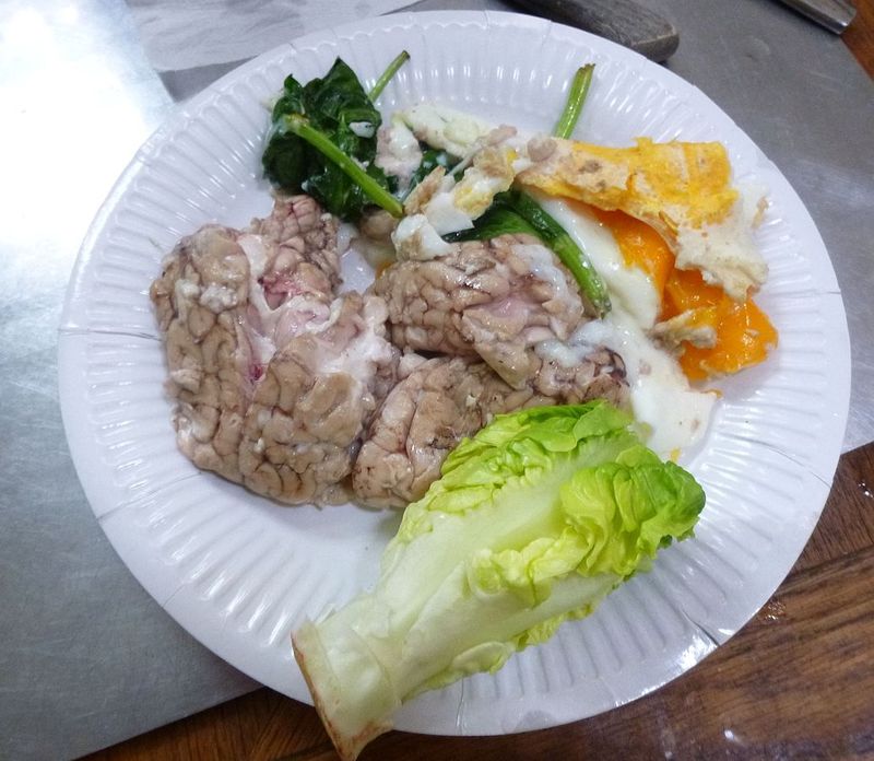 Photo de cervelle de porc, braisée