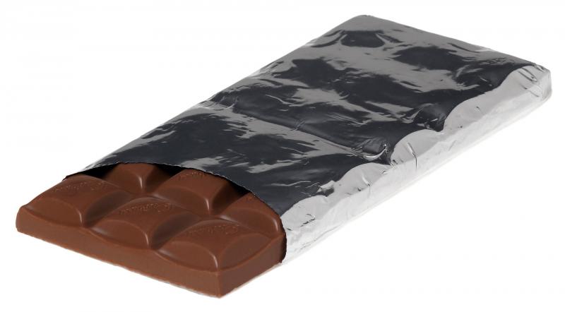 Chocolat au lait fourré au praliné, tablette.