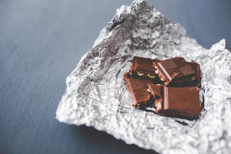 Photo de chocolat en tablette (aliment moyen).