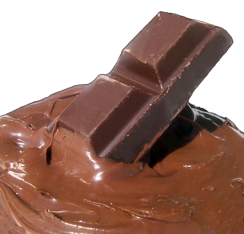Chocolat noir fourré praliné, tablette.