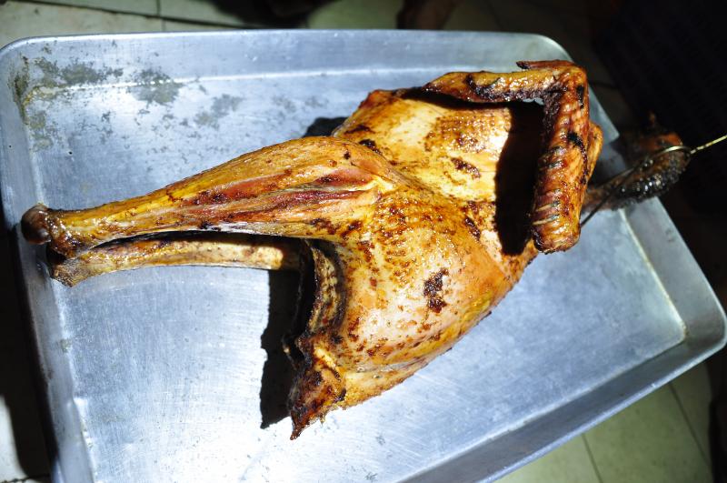 Photo de dinde, viande, rôtie.