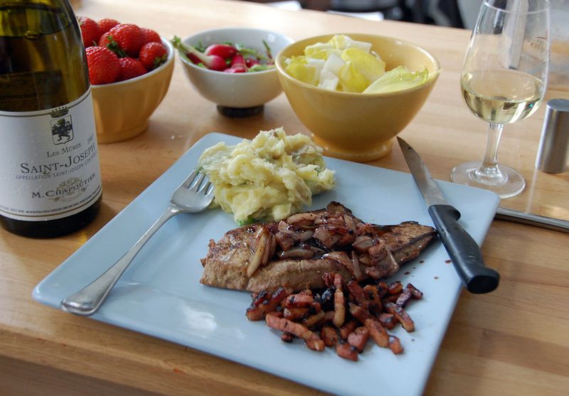 Photo de foie d'agneau, cuit