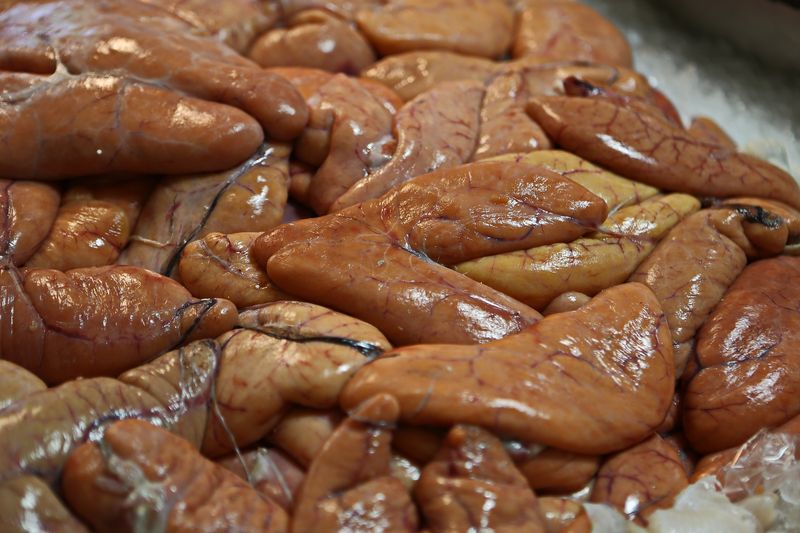 Photo de foie de morue, appertisé, égoutté