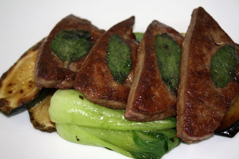 Photo de foie de génisse cuit