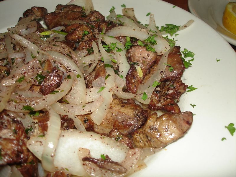 Photo de foie de poulet cuit