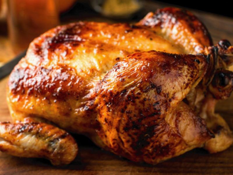 Gibier à plumes, viande, cuit (aliment moyen).