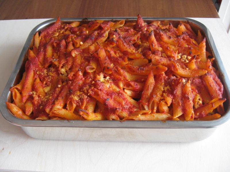 Gratin de pâtes.