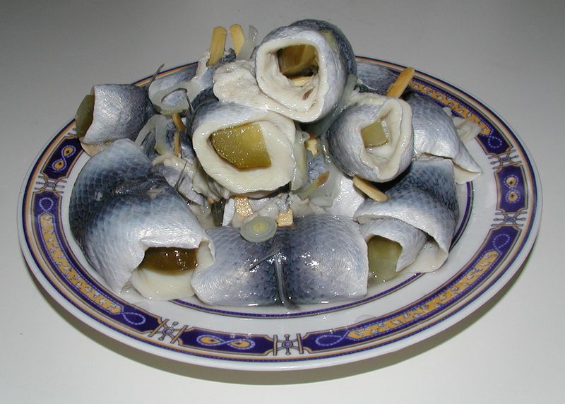 Photo de hareng mariné ou rollmops