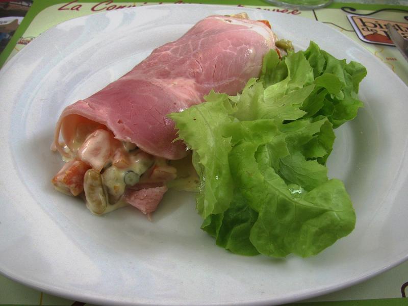 Jambon cuit, choix, découenné dégraissé.