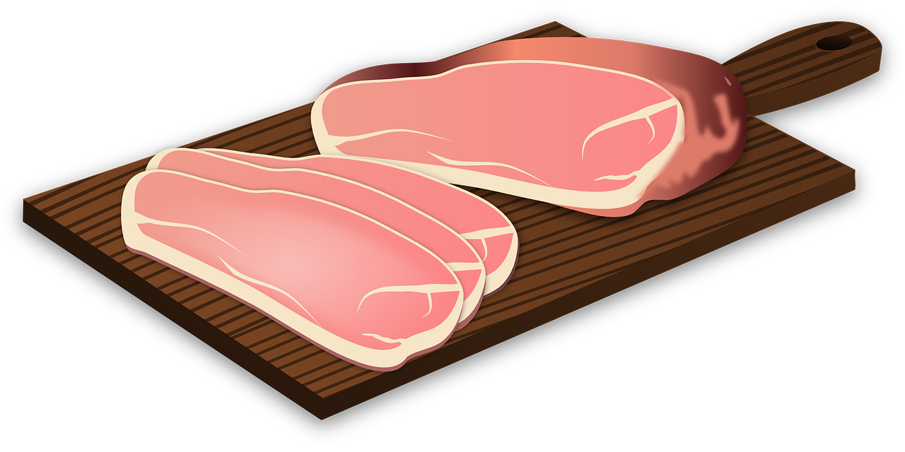 Dessin de tranches de jambon cuit supérieur