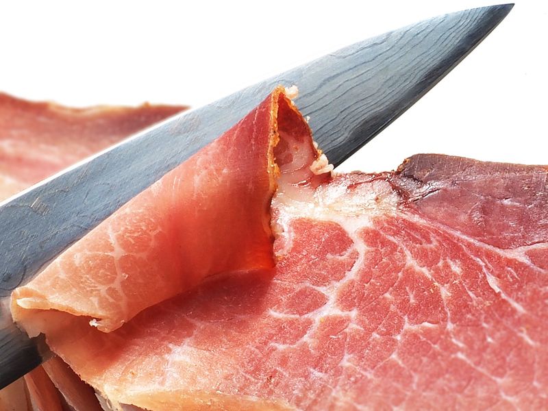 Photo de jambon sec, découenné, dégraissé