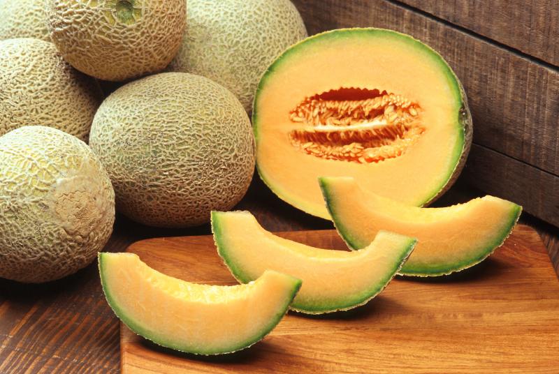 Melon cantaloup (par ex.: Charentais, de Cavaillon) pulpe, cru.