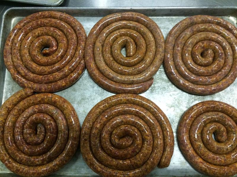 Merguez, boeuf et mouton, crue.