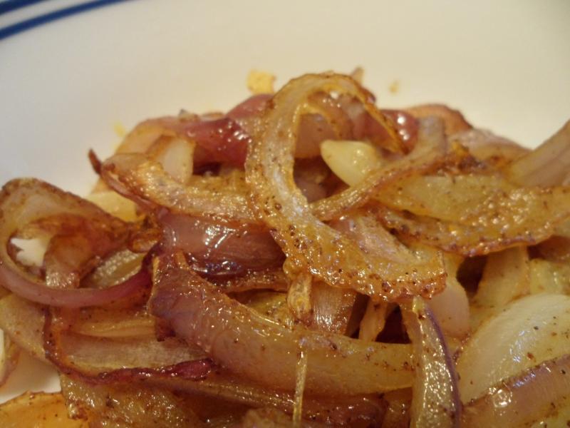 Oignons, cuits.