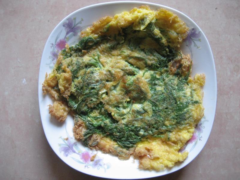 Omelette aux fines herbes.