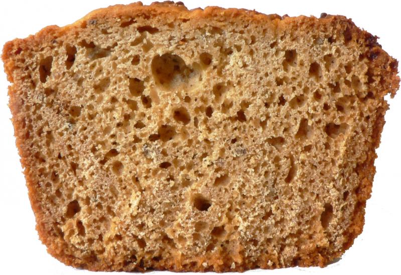 Photo d'une tranche de pain d'épices.