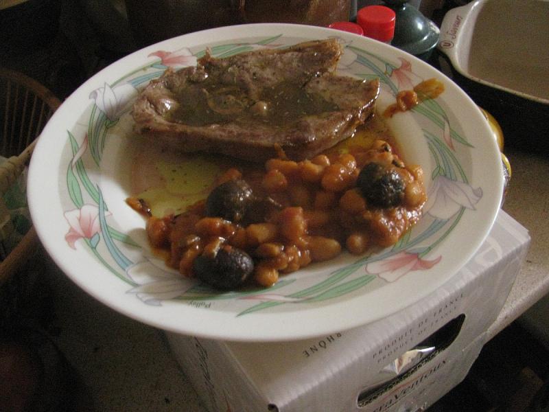 Porc, côte, grillée.
