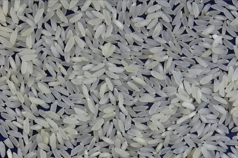 Riz blanc étuvé, cru.