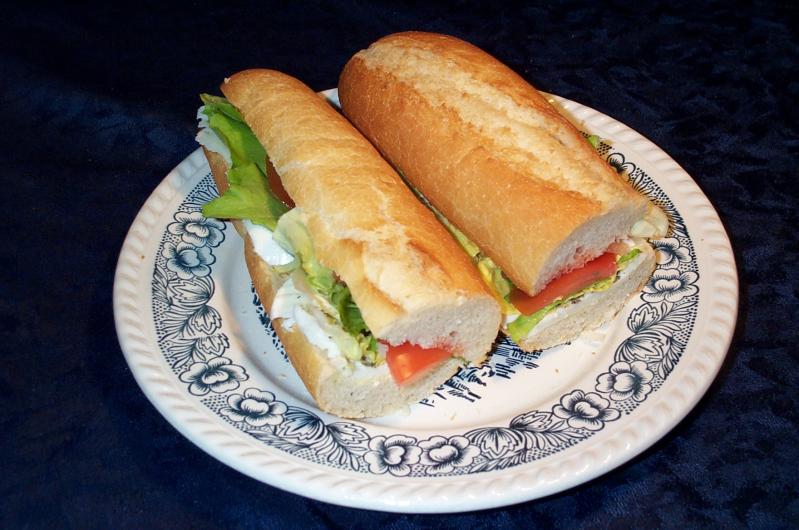 Sandwich baguette (aliment moyen).