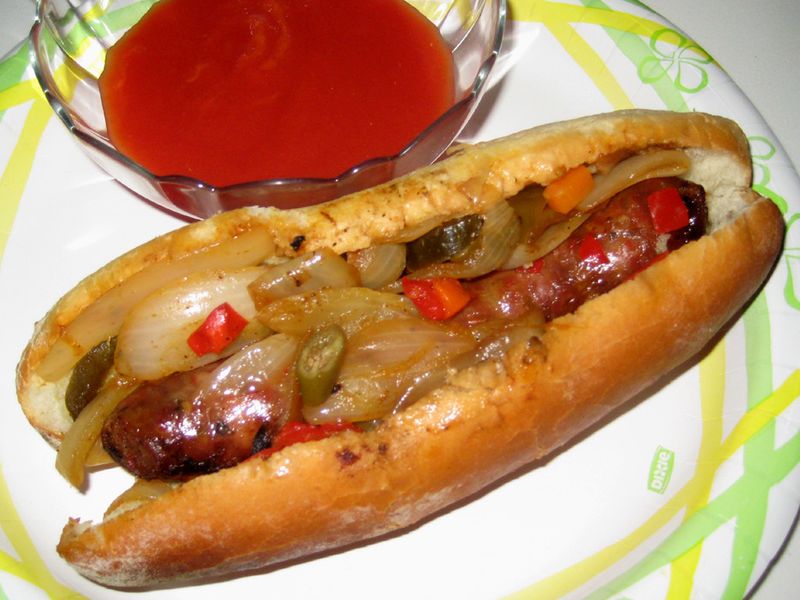 Photo de sandwich merguez