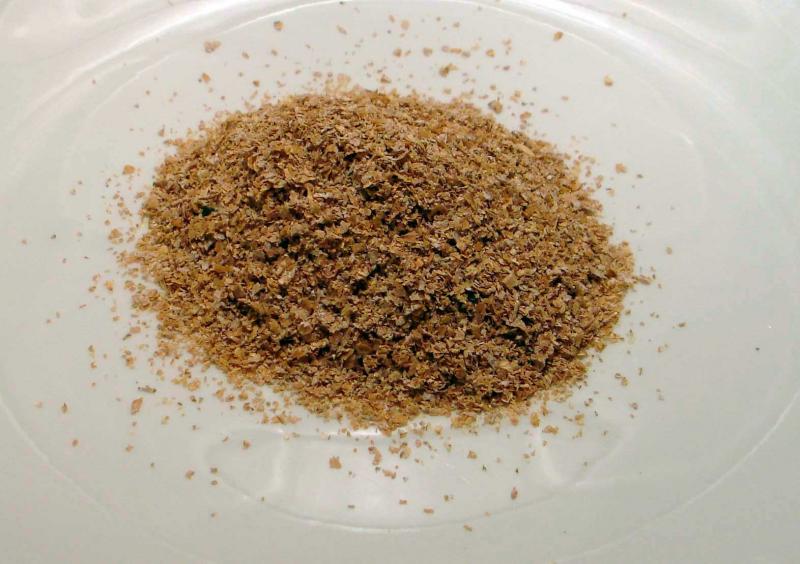 Photo d'une assiette de son de blé.