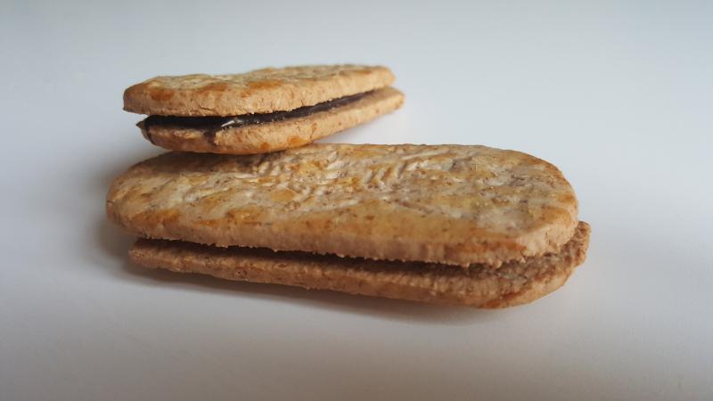 Tartines fourrées au chocolat.