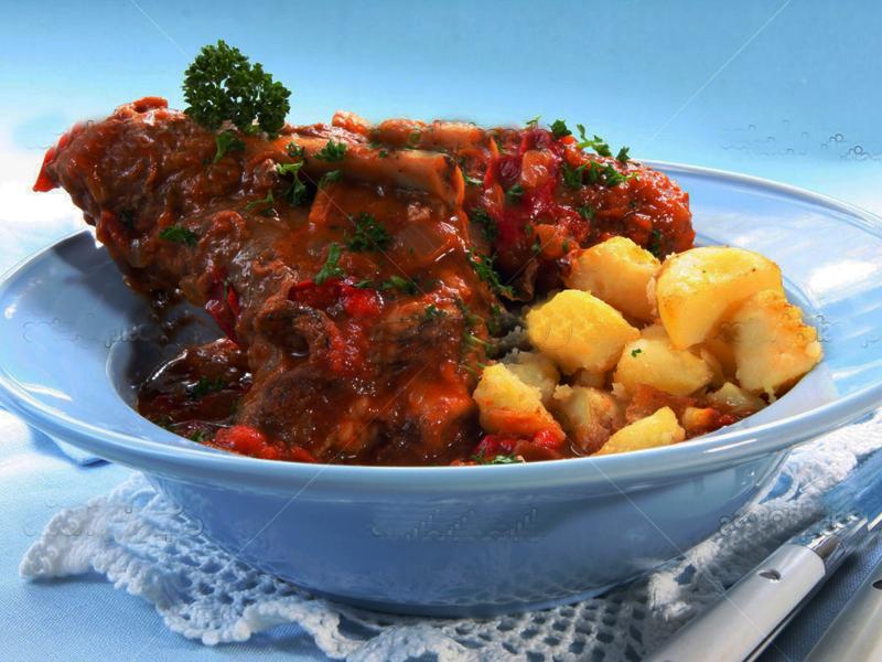 Photo de jarret de veau, braisé ou bouilli.