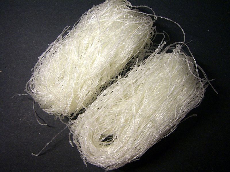 Photo de vermicelle de soja, sèche