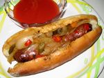  image de l'aliment Sandwich baguette, merguez, ketchup moutarde