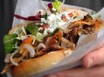  image de l'aliment Sandwich grec ou Kebab, baguette, crudités