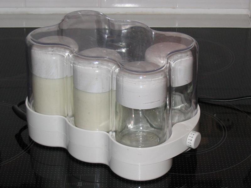 Photo de yaourts, lait fermenté ou spécialités laitières, nature.