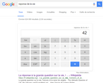  image de l'easter egg Réponse de la vie