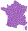 Carte de France découpée par département