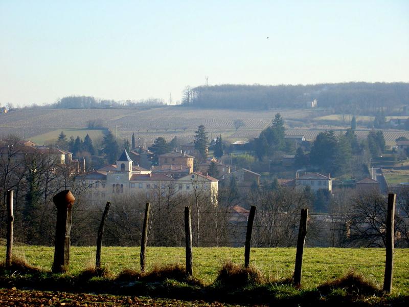 Vue d'Alix, dans le département du Rhône.