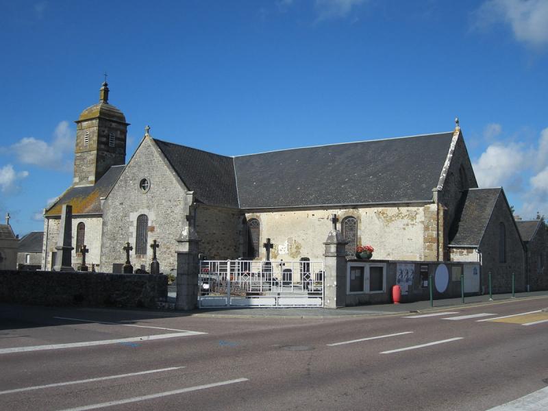 L'église Notre-Dame à Annoville , dans le département de la Manche.