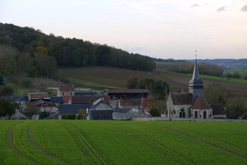 Le village d'Augy, dans le département de l'Aisne.