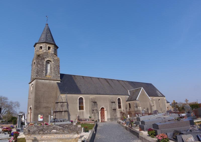  L'église Saint-Martin à La Bazoque, dans le département du Calvados.