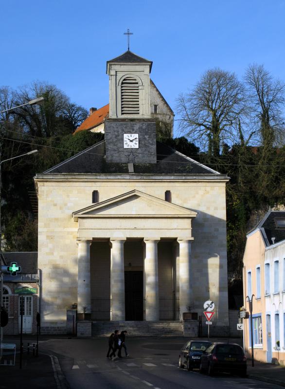 Photo de l'église de Boves, en région Hauts-de-France. 