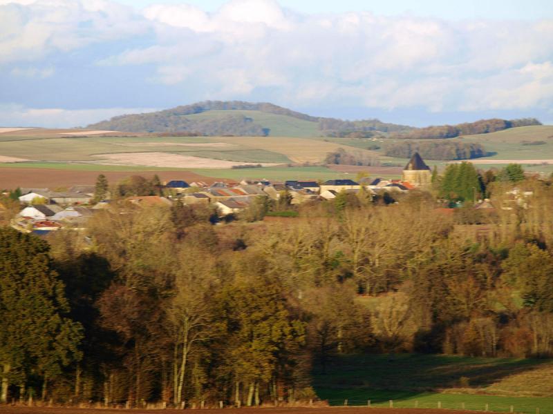  Vue générale de Brieulles-sur-Bar dans le département des Ardennes,  .