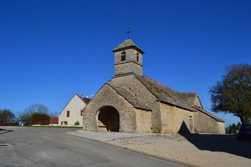 Église Saint-Jérôme à Briod, dans le département du Jura.