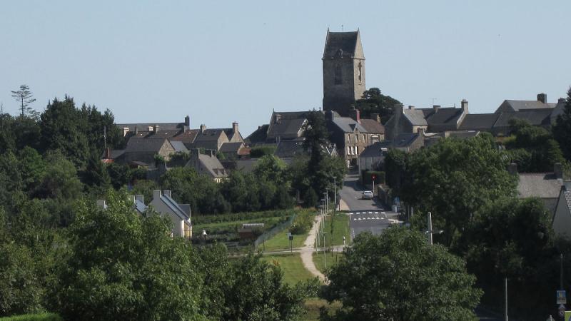 Vue générale de Brix, dans le département de la Manche.