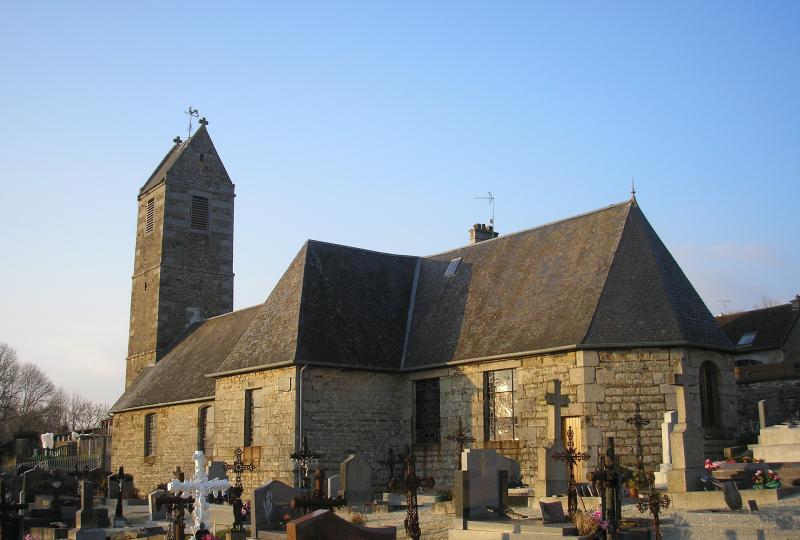 Église Notre-Dame à Brouains, dans le département de la Manche.
