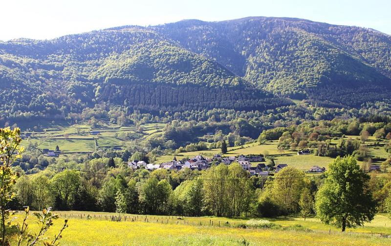 Vue générale de la commune de Bun, dans le département des Hautes-Pyrénées.