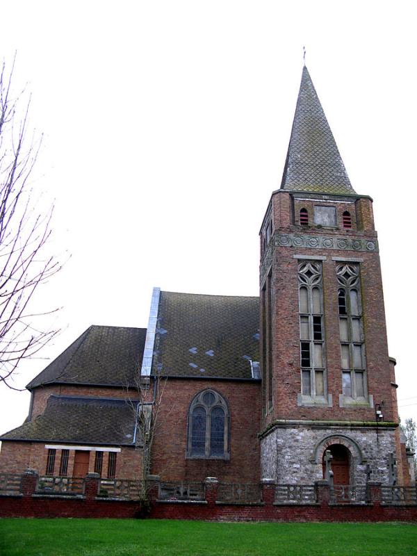 L'église de Bus,dans le département du Pas-de-Calais.