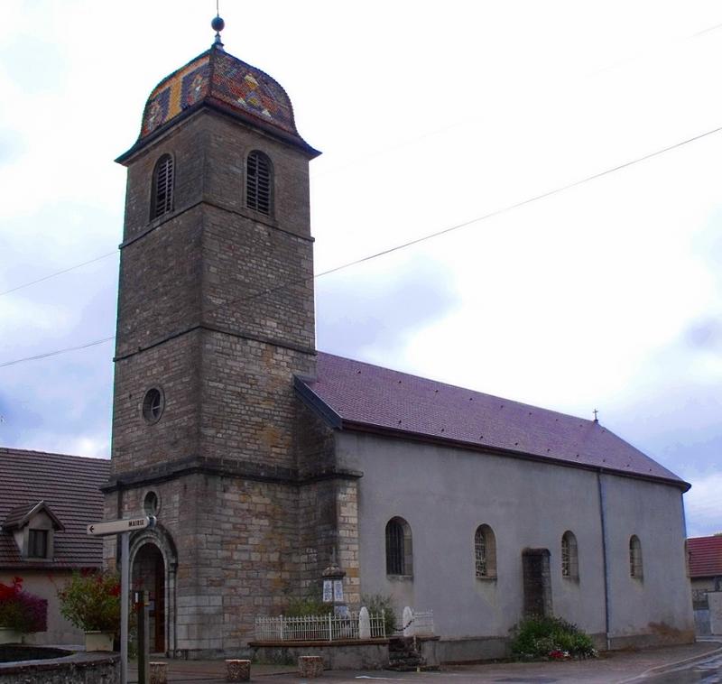 Église de la commune de Busy, dans le département du Doubs.