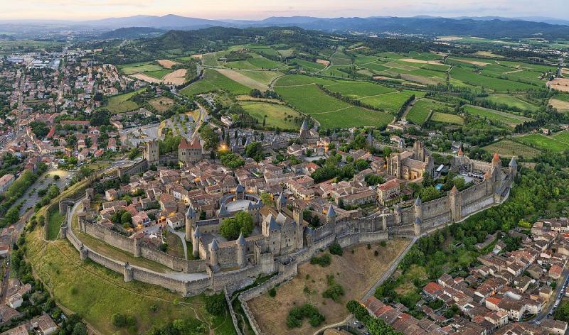 Panorama aérien de Carcassonne