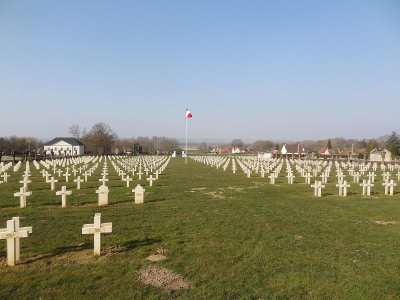 Nécropole nationale de Cuts, dans le département de l'Oise.